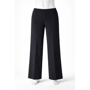 Escada Margaretha Ley Wide Leg Pants Black Virgin Wool Rayon Knit